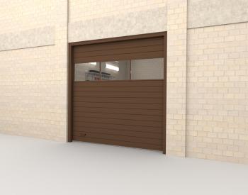 Секционные с окнами ворота S-гофр Trend